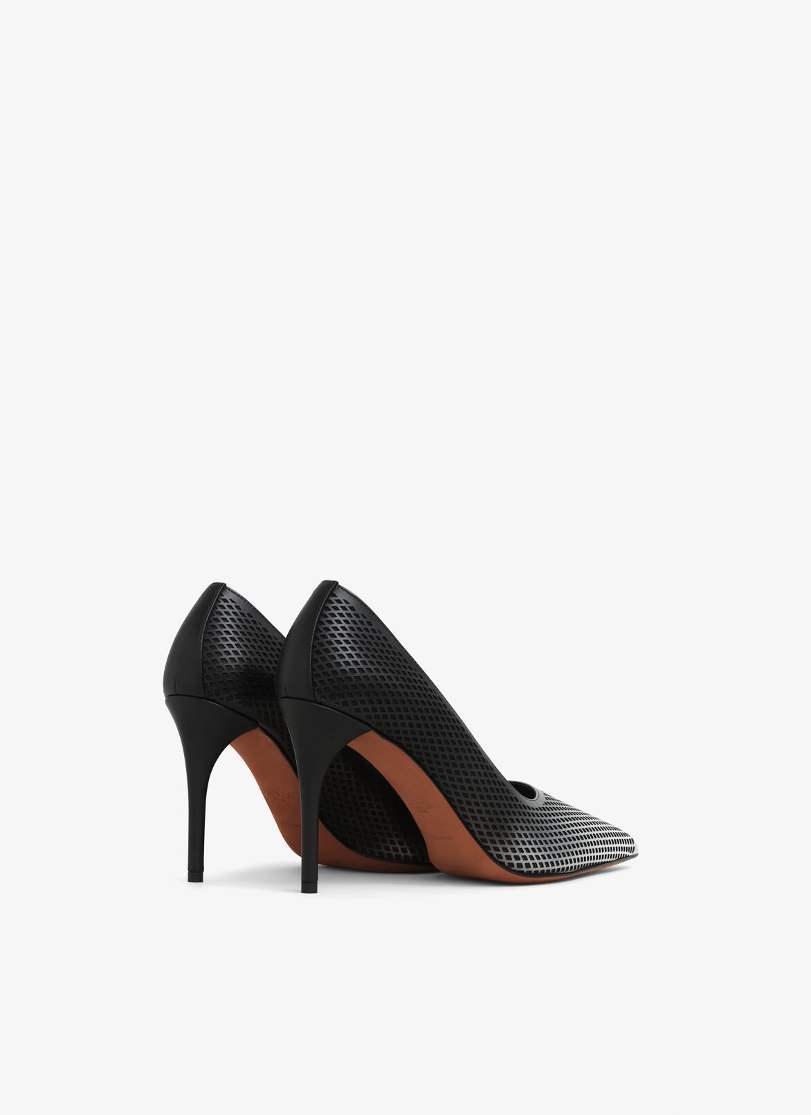 MESH PUMPS IN DéGRADé MESH CALFSKIN ALAÏA BLACK/SILVER MESH PUMPS IN DÉGRADÉ MESH CALFSKIN
